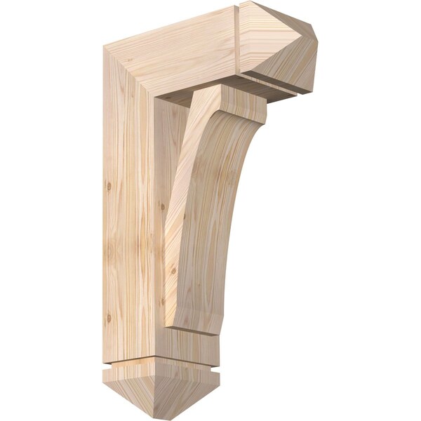 Ekena Millwork Legacy Arts and Crafts Smooth Bracket w/ Offset Brace, Douglas Fir, 7 1/2"W x 18"D x 30"H BKT0806X18X30LEC03SDF - main